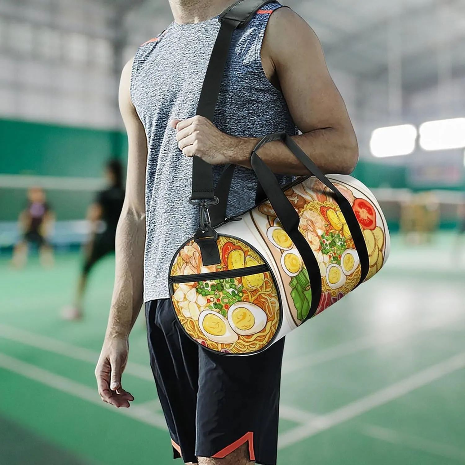 Sports Gym Bag for Women Men Travel Duffel Bag A Plate of Delicious Food Weekender Bag Canvas Carry on Overnight Bag for Travel Swimming Fitness Workout Sports Duffle Bag