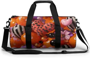 Sports Gym Bag for Women Men Travel Duffel Bag Brightly Colored Balloons Weekender Bag Canvas Carry on Overnight Bag for Travel Swimming Fitness Workout Sports Duffle Bag