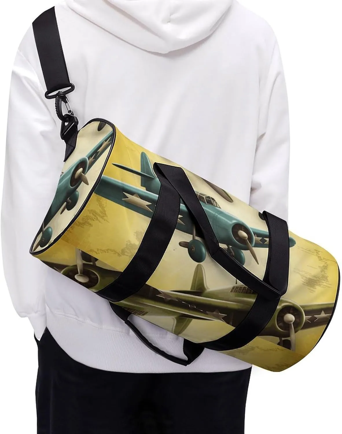 Sports Gym Bag for Women Men Travel Duffel Bag Different Planes Weekender Bag Canvas Carry on Overnight Bag for Travel Swimming Fitness Workout Sports Duffle Bag, 17.7in/9in/9in, style-1-1