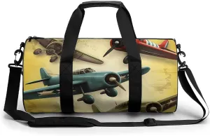Sports Gym Bag for Women Men Travel Duffel Bag Different Planes Weekender Bag Canvas Carry on Overnight Bag for Travel Swimming Fitness Workout Sports Duffle Bag, 17.7in/9in/9in, style-1-1