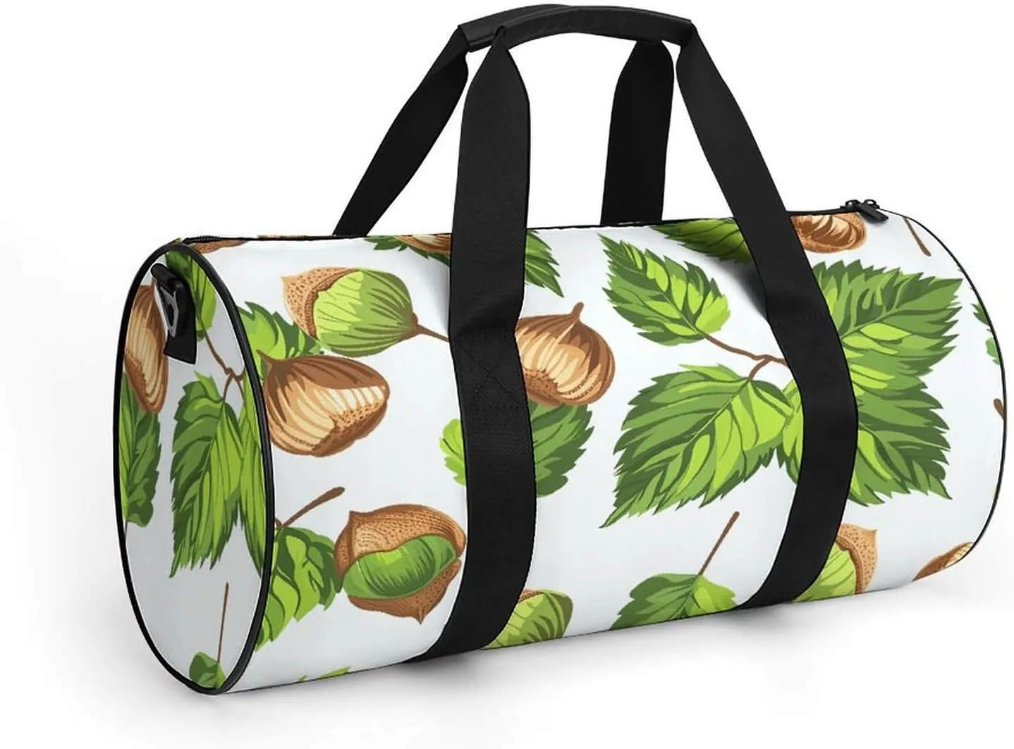 Sports Gym Bag for Women Men Travel Duffel Bag Hazelnuts And Leaves Weekender Bag Canvas Carry on Overnight Bag for Travel Swimming Fitness Workout Sports Duffle Bag