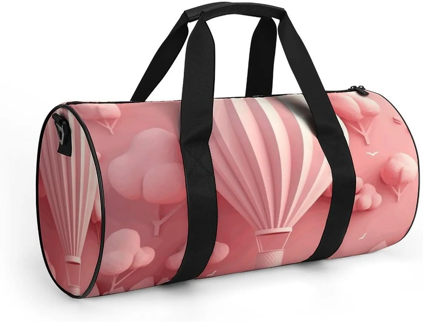 Sports Gym Bag for Women Men Travel Duffel Bag Hot Air Balloon Floating Weekender Bag Canvas Carry on Overnight Bag for Travel Swimming Fitness Workout Sports Duffle Bag