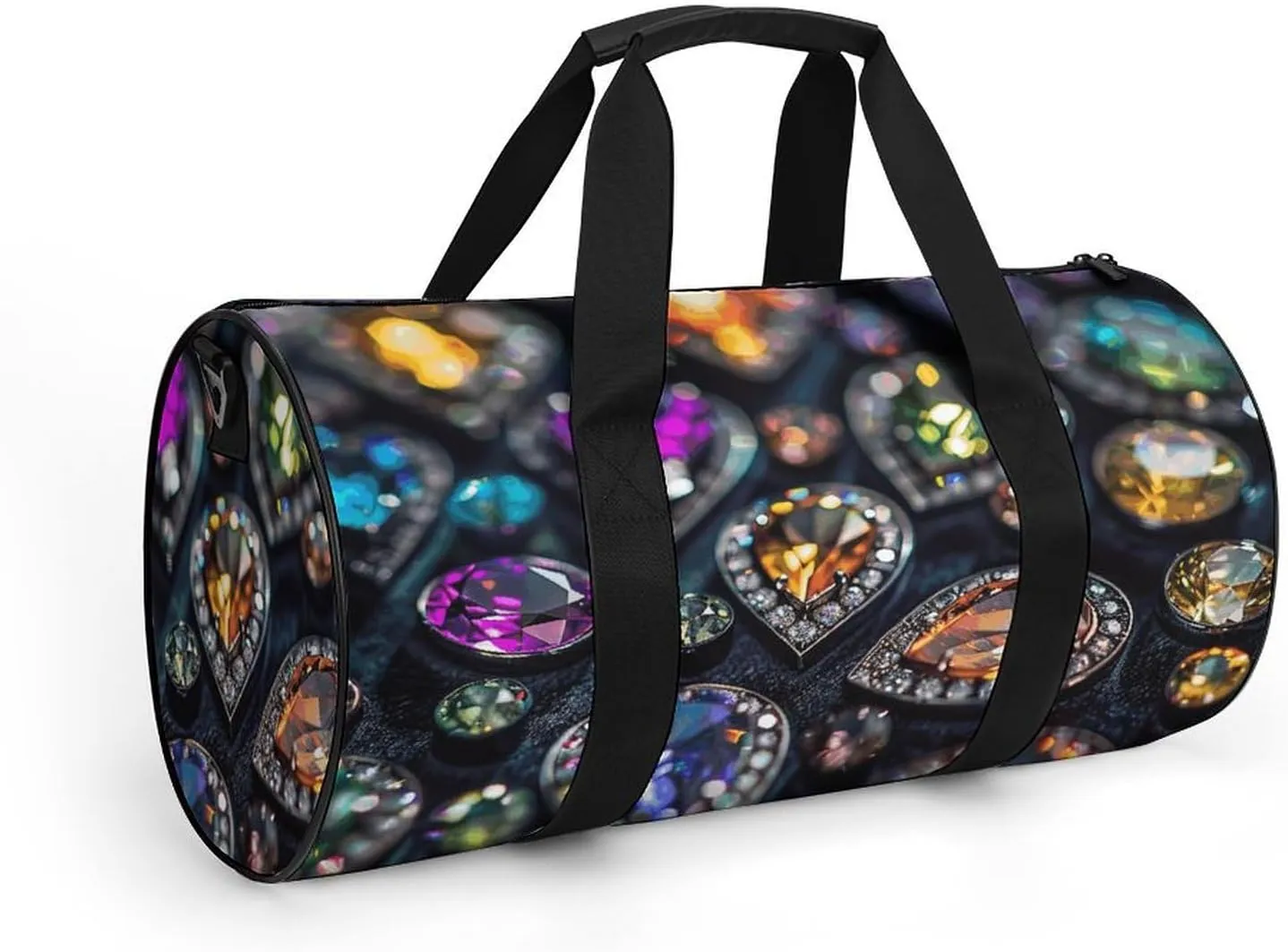 Sports Gym Bag for Women Men Travel Duffel Bag Intricate Jewelry Patterns Weekender Bag Canvas Carry on Overnight Bag for Travel Swimming Fitness Workout Sports Duffle Bag