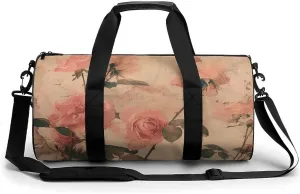 Sports Gym Bag for Women Men Travel Duffel Bag Peach And Amber Weekender Bag Canvas Carry on Overnight Bag for Travel Swimming Fitness Workout Sports Duffle Bag, 17.7in/9in/9in, style-1
