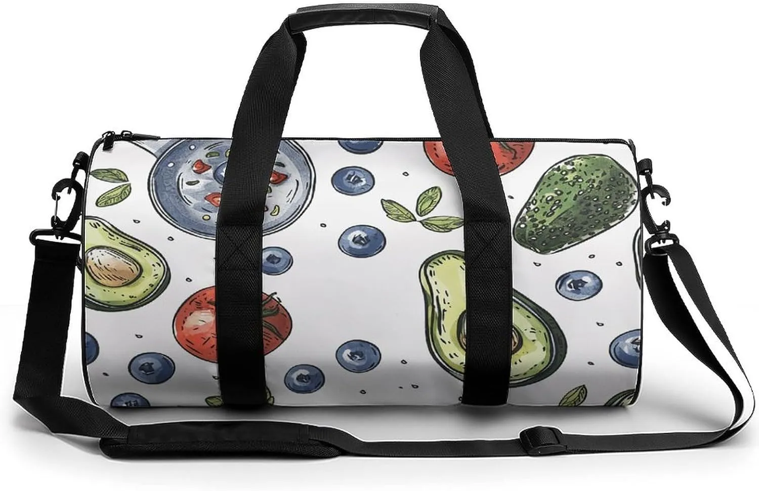 Sports Gym Bag for Women Men Travel Duffel Bag Pot And Blueberries Weekender Bag Canvas Carry on Overnight Bag for Travel Swimming Fitness Workout Sports Duffle Bag, 17.7in/9in/9in, style-1