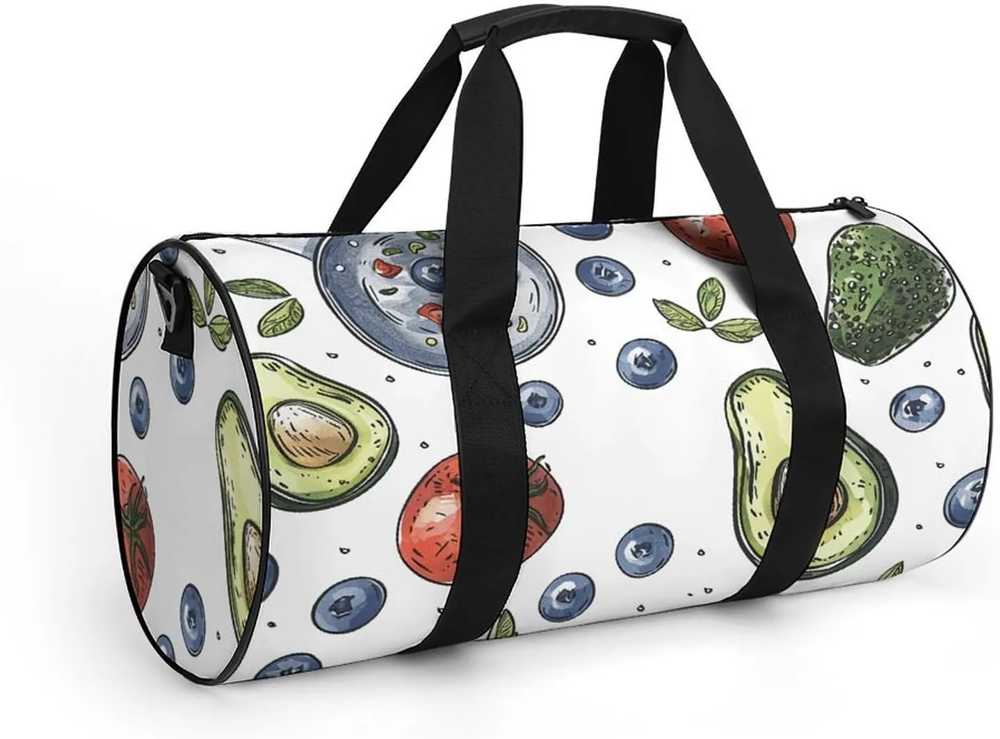 Sports Gym Bag for Women Men Travel Duffel Bag Pot And Blueberries Weekender Bag Canvas Carry on Overnight Bag for Travel Swimming Fitness Workout Sports Duffle Bag, 17.7in/9in/9in, style-1