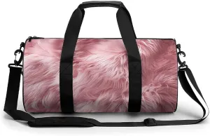 Sports Gym Bag for Women Men Travel Duffel Bag Red Fur Texture Weekender Bag Canvas Carry on Overnight Bag for Travel Swimming Fitness Workout Sports Duffle Bag, 17.7in/9in/9in, style-1