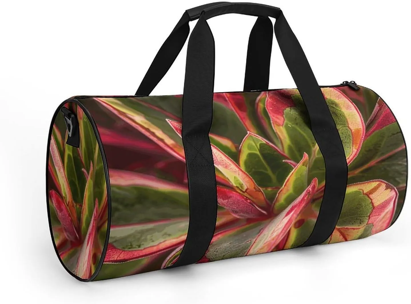 Sports Gym Bag for Women Men Travel Duffel Bag Succulent Plant Leaves Weekender Bag Canvas Carry on Overnight Bag for Travel Swimming Fitness Workout Sports Duffle Bag