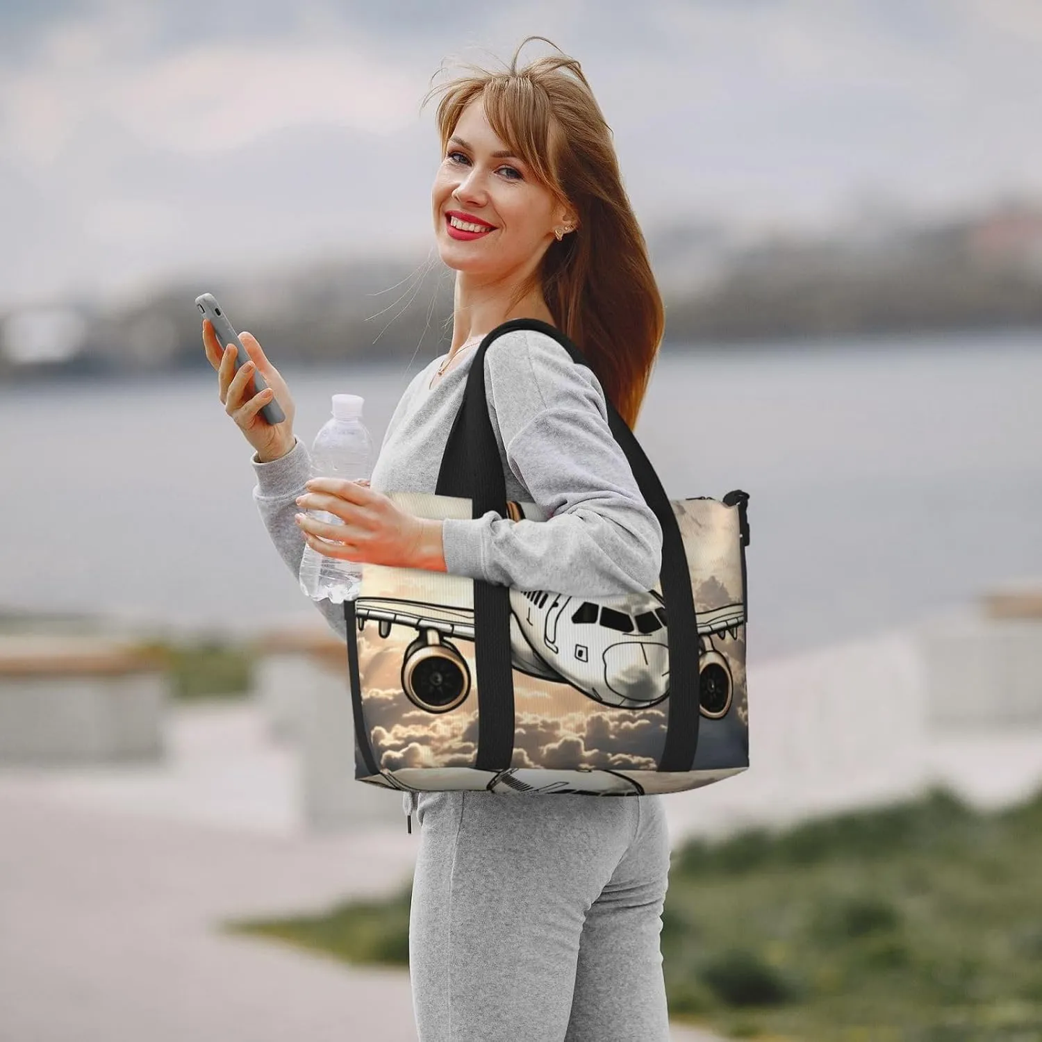 Sports Gym Bag for Women Men Travel Duffel Bag Tote Airplane Flying Weekender Bag Canvas Carry on Overnight Bag for Travel Swimming Fitness Workout Sports Duffle Bag