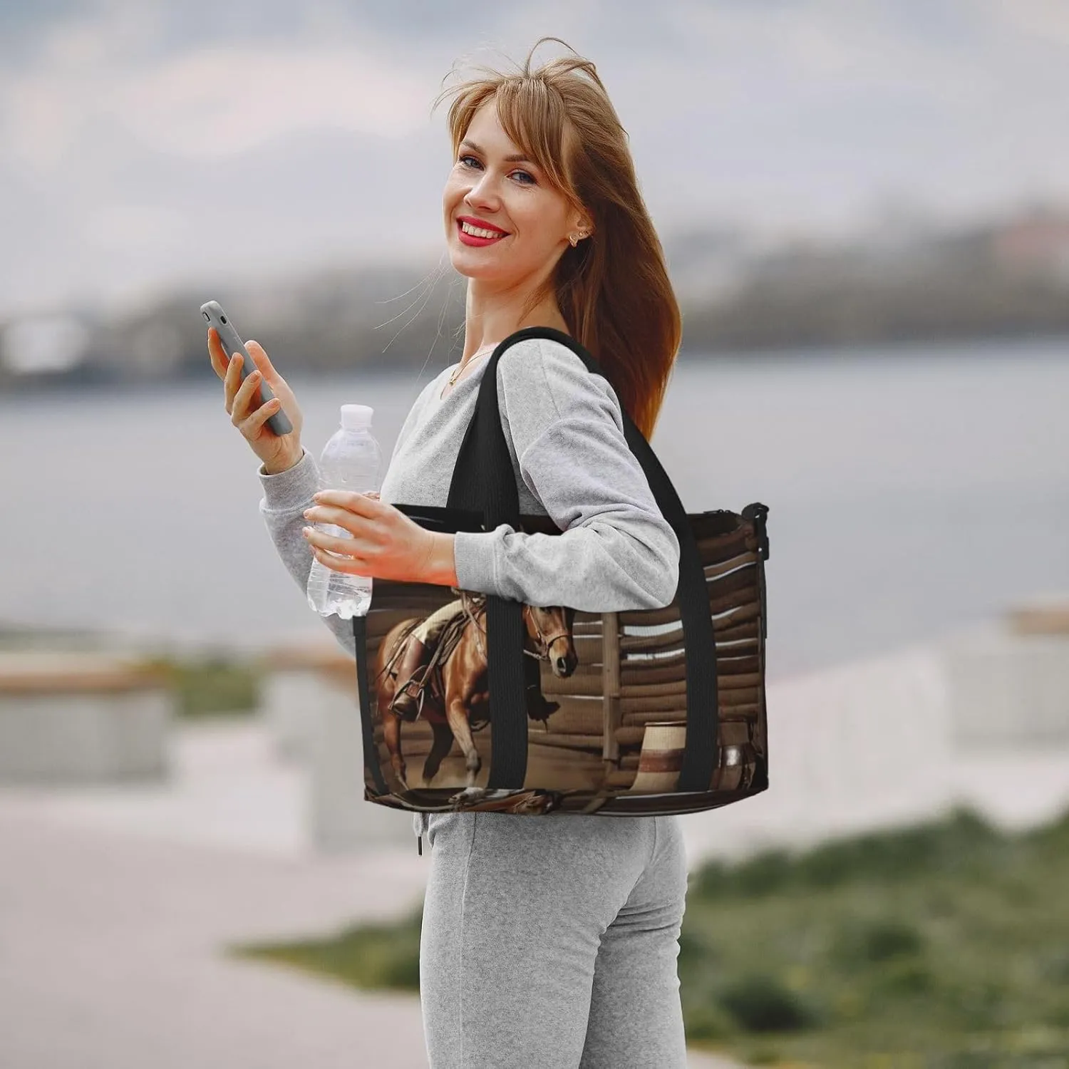 Sports Gym Bag for Women Men Travel Duffel Bag Tote American West Rodeo Weekender Bag Canvas Carry on Overnight Bag for Travel Swimming Fitness Workout Sports Duffle Bag