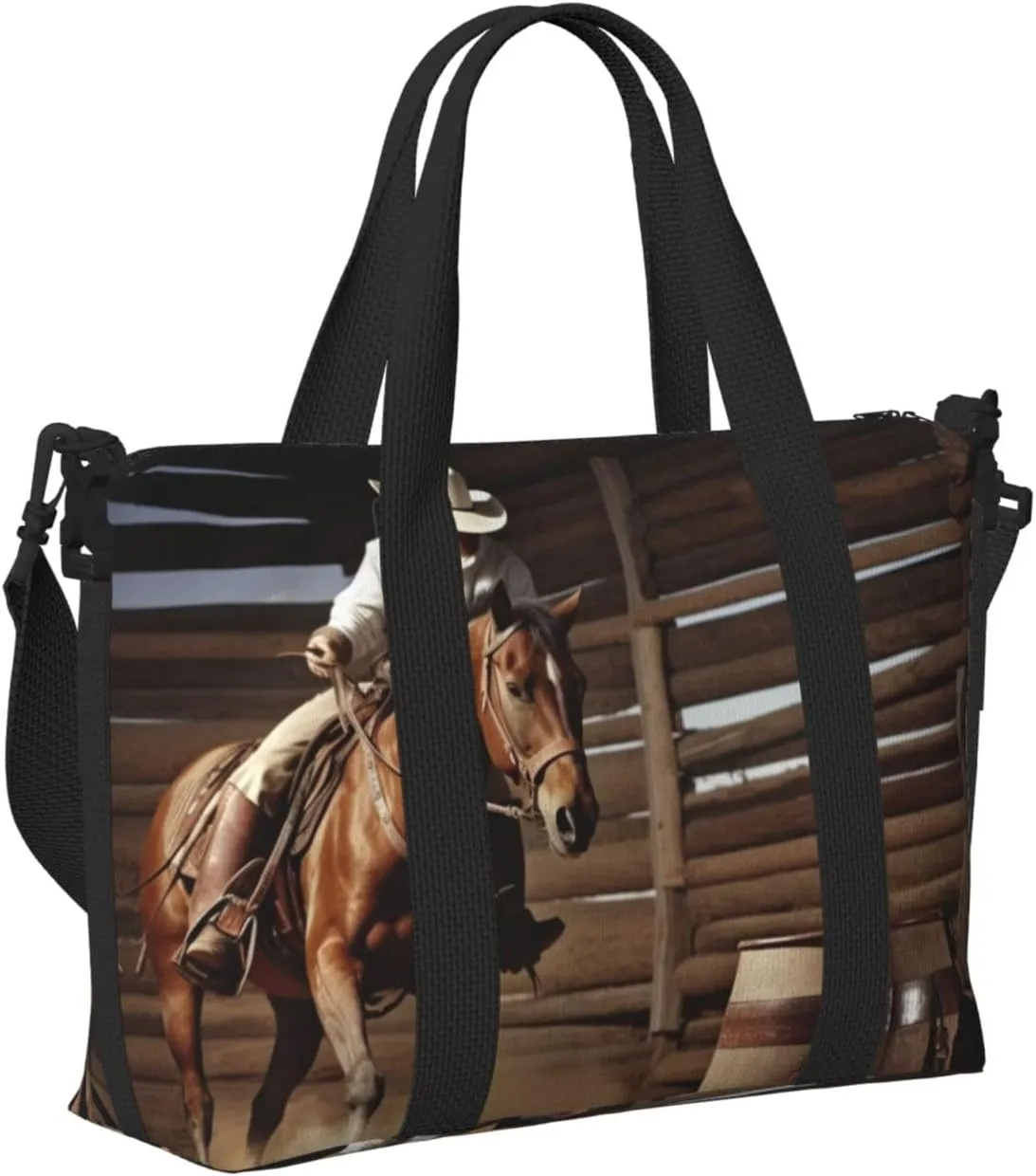 Sports Gym Bag for Women Men Travel Duffel Bag Tote American West Rodeo Weekender Bag Canvas Carry on Overnight Bag for Travel Swimming Fitness Workout Sports Duffle Bag