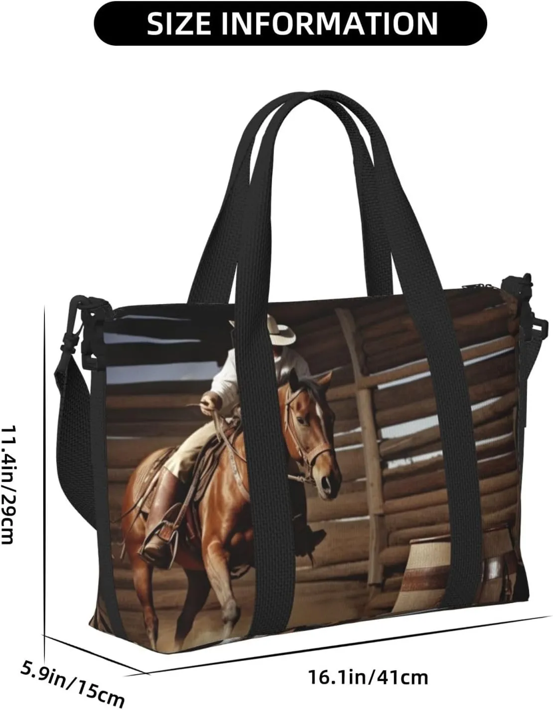 Sports Gym Bag for Women Men Travel Duffel Bag Tote American West Rodeo Weekender Bag Canvas Carry on Overnight Bag for Travel Swimming Fitness Workout Sports Duffle Bag