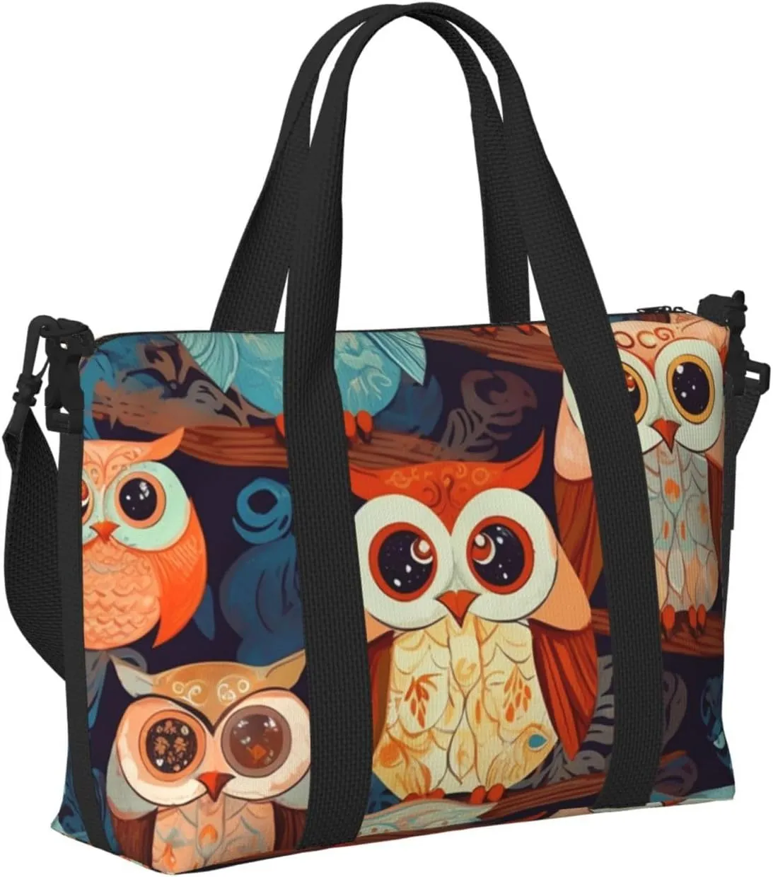 Sports Gym Bag for Women Men Travel Duffel Bag Tote Anime Owl Weekender Bag Canvas Carry on Overnight Bag for Travel Swimming Fitness Workout Sports Duffle Bag