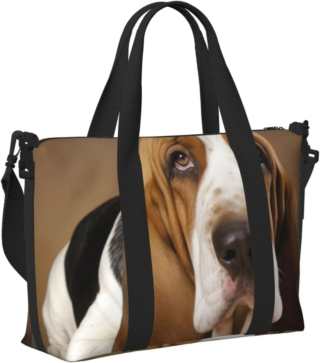 Sports Gym Bag for Women Men Travel Duffel Bag Tote Basset Hound Weekender Bag Canvas Carry on Overnight Bag for Travel Swimming Fitness Workout Sports Duffle Bag