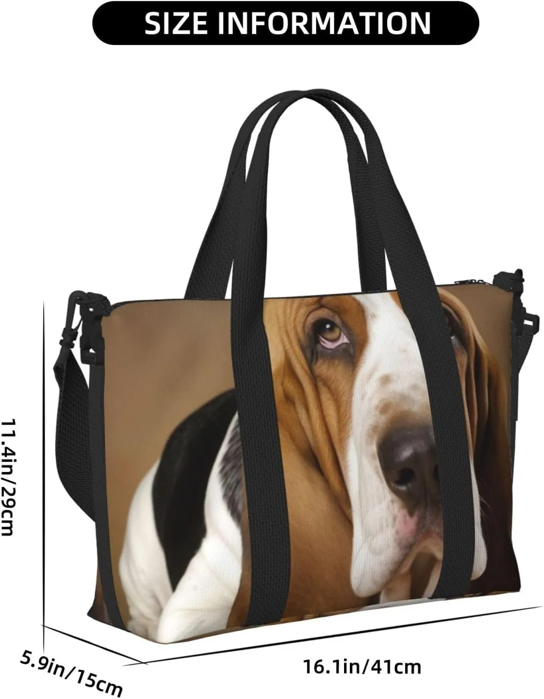Sports Gym Bag for Women Men Travel Duffel Bag Tote Basset Hound Weekender Bag Canvas Carry on Overnight Bag for Travel Swimming Fitness Workout Sports Duffle Bag