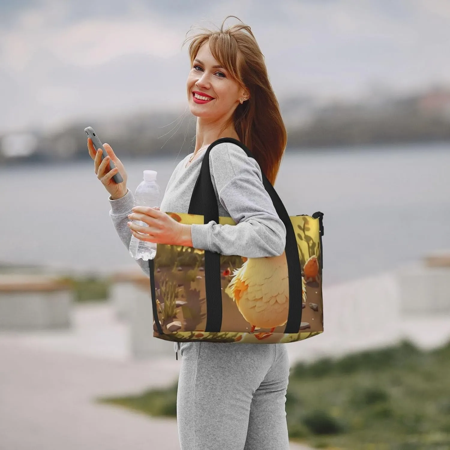 Sports Gym Bag for Women Men Travel Duffel Bag Tote Chicken Chick Weekender Bag Canvas Carry on Overnight Bag for Travel Swimming Fitness Workout Sports Duffle Bag