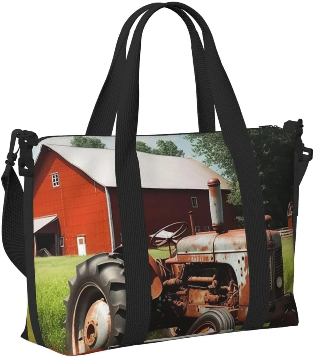 Sports Gym Bag for Women Men Travel Duffel Bag Tote Company Farm Tractor Weekender Bag Canvas Carry on Overnight Bag for Travel Swimming Fitness Workout Sports Duffle Bag