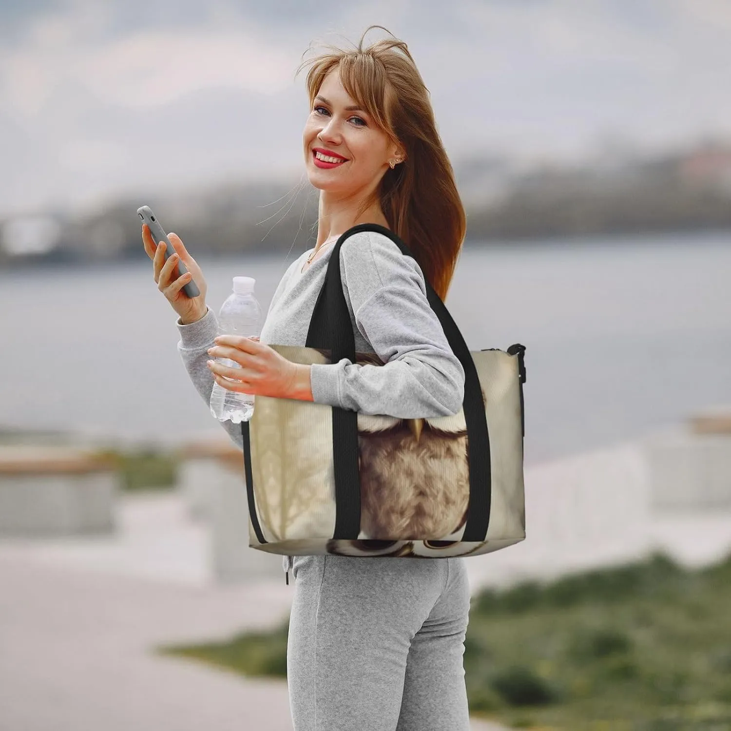 Sports Gym Bag for Women Men Travel Duffel Bag Tote Cute Owl Weekender Bag Canvas Carry on Overnight Bag for Travel Swimming Fitness Workout Sports Duffle Bag