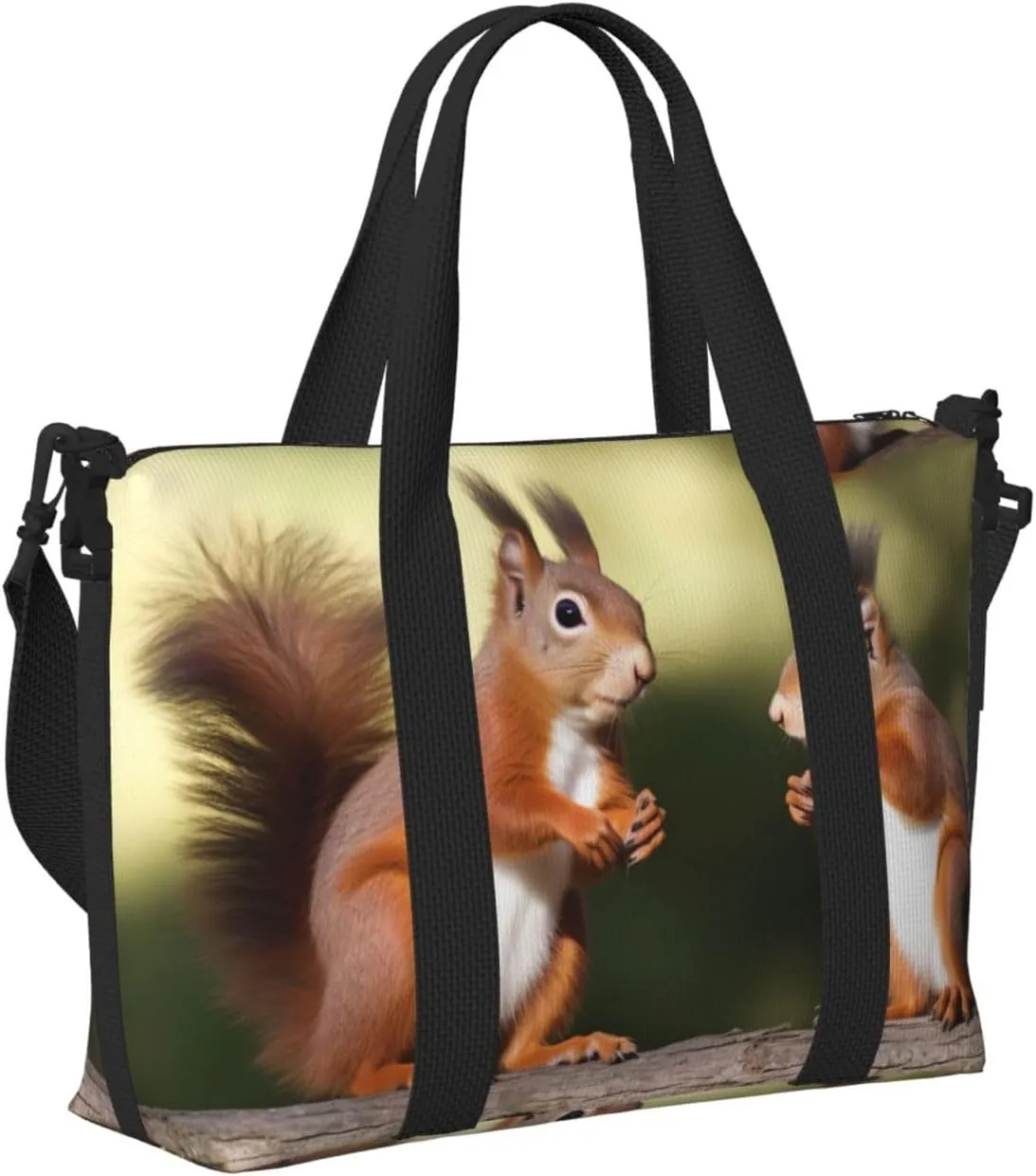 Sports Gym Bag for Women Men Travel Duffel Bag Tote Cute Squirrels Weekender Bag Canvas Carry on Overnight Bag for Travel Swimming Fitness Workout Sports Duffle Bag