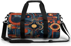 Sports Gym Bag for Women Men Travel Duffel Bag Tote Weekender Bag Complex Patterns Carry on Overnight Bag for Travel Swimming Fitness Workout Sports Duffle Bag