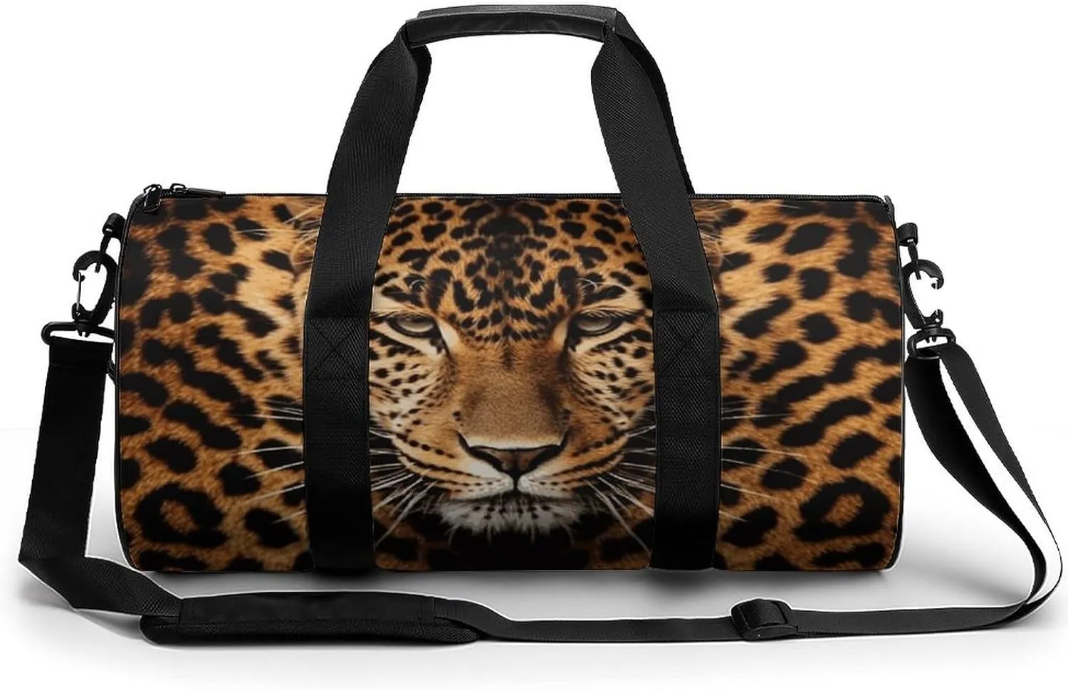 Sports Gym Bag for Women Men Travel Duffel Bag Tote Weekender Bag Depict A Leopard Carry on Overnight Bag for Travel Swimming Fitness Workout Sports Duffle Bag