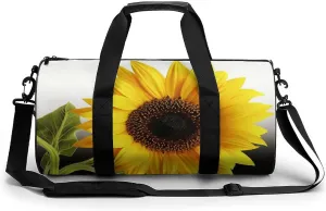 Sports Gym Bag for Women Men Travel Duffel Bag Tote Weekender Bag Flower Sunflower Carry on Overnight Bag for Travel Swimming Fitness Workout Sports Duffle Bag
