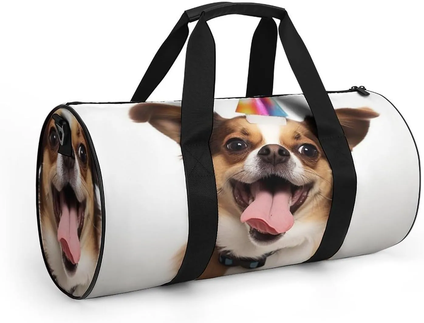 Sports Gym Bag for Women Men Travel Duffel Bag Tote Weekender Bag Funny Dog Carry on Overnight Bag for Travel Swimming Fitness Workout Sports Duffle Bag