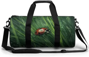 Sports Gym Bag for Women Men Travel Duffel Bag Tote Weekender Bag Insects in The Grass Carry on Overnight Bag for Travel Swimming Fitness Workout Sports Duffle Bag