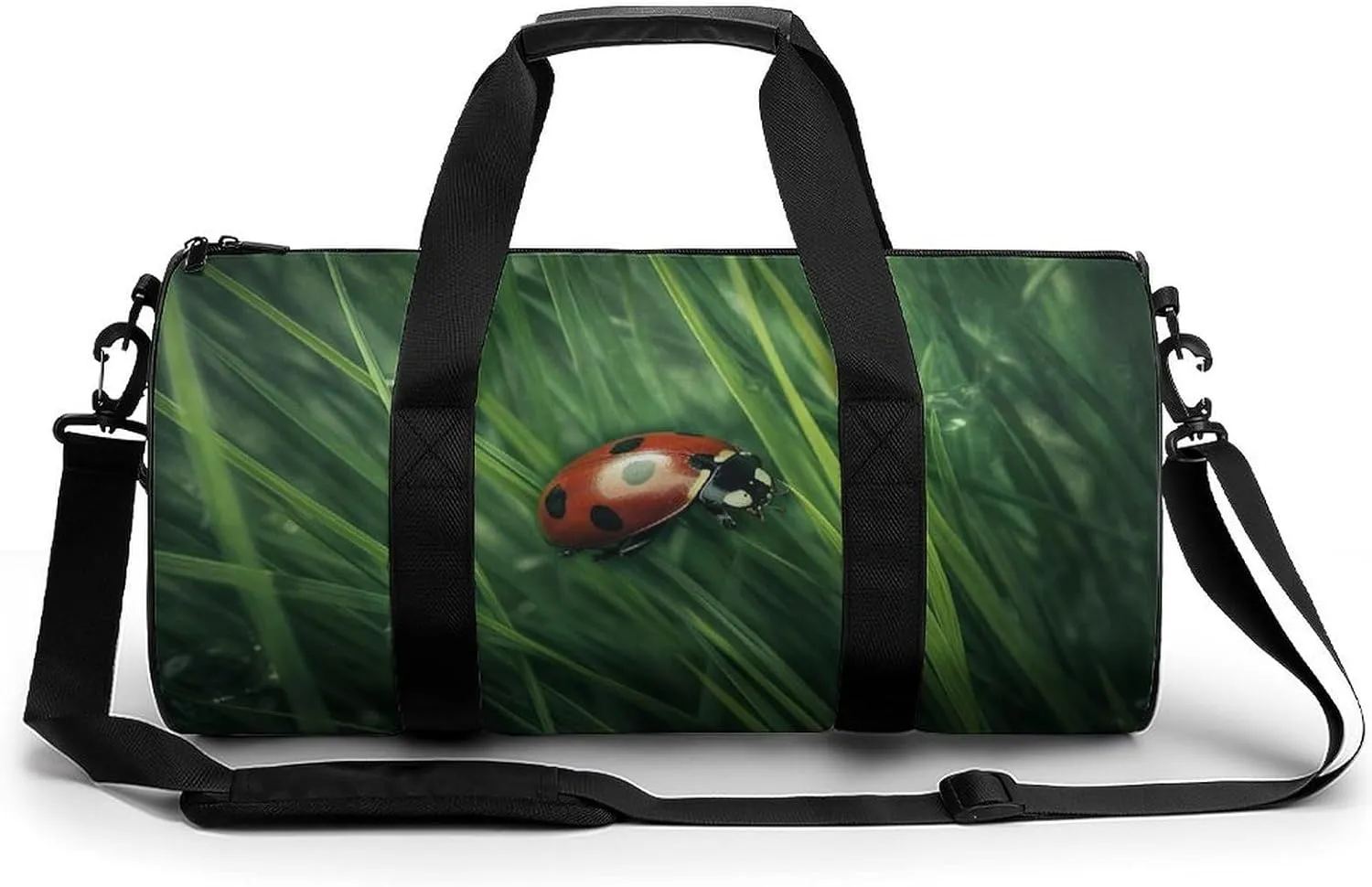 Sports Gym Bag for Women Men Travel Duffel Bag Tote Weekender Bag Insects in The Grass Carry on Overnight Bag for Travel Swimming Fitness Workout Sports Duffle Bag