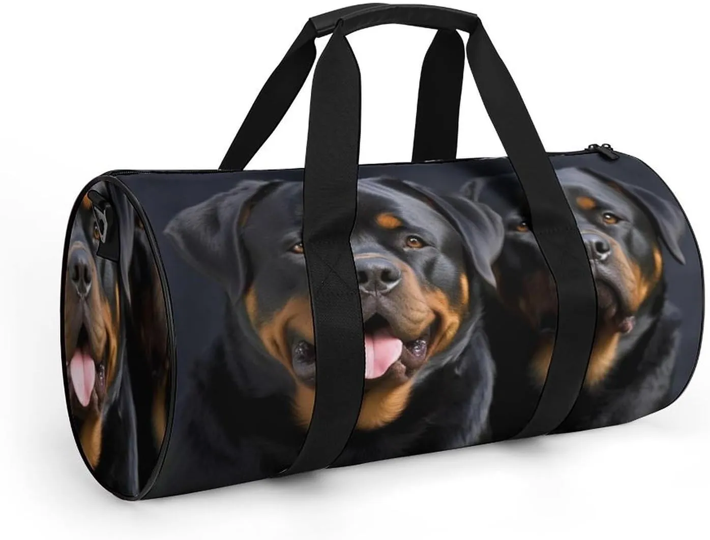 Sports Gym Bag for Women Men Travel Duffel Bag Tote Weekender Bag Rottweiler Wallpaper Carry on Overnight Bag for Travel Swimming Fitness Workout Sports Duffle Bag