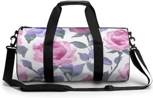 Sports Gym Bag for Women Men Travel Duffel Bag Vintage Style Painting Weekender Bag Canvas Carry on Overnight Bag for Travel Swimming Fitness Workout Sports Duffle Bag, 17.7in/9in/9in