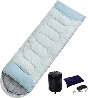 Spring Season Sleeping Bag, Lightweight & Waterproof Sleeping Bags for Adults and Kids, Ideal for Camping, Backpacking, and Hiking, Indoor and Outdoor Use