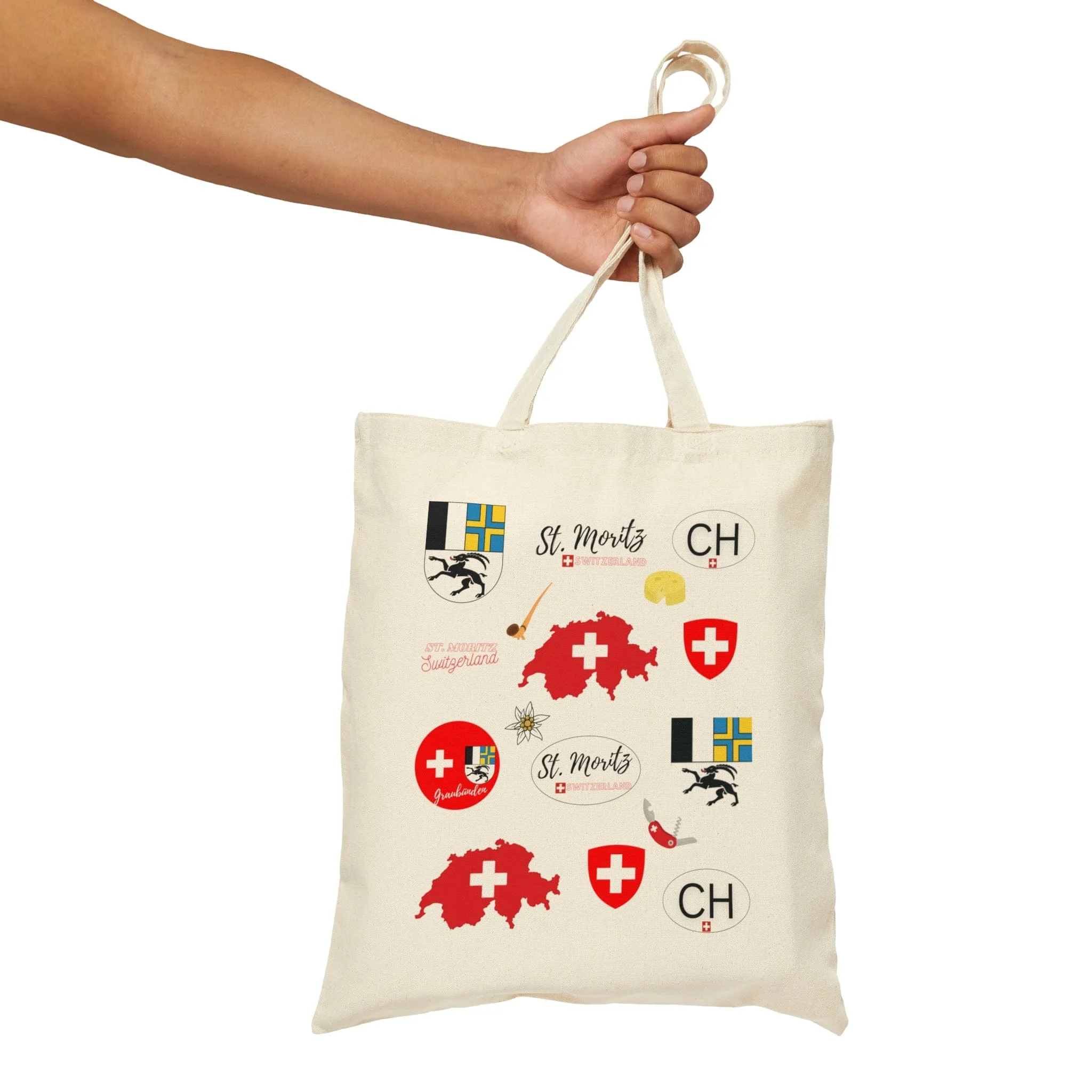 St. Moritz, Switzerland | Cotton Canvas Tote Bag