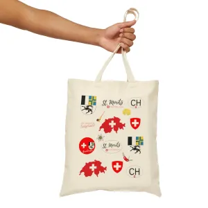 St. Moritz, Switzerland | Cotton Canvas Tote Bag
