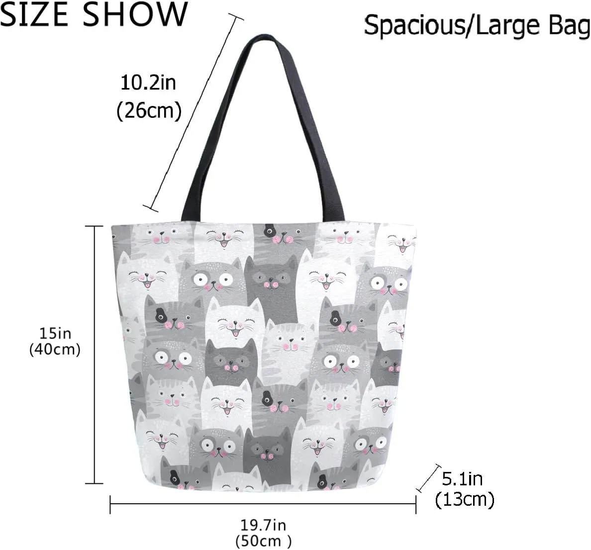 Stylish Print Extra Large Shoulder Tote Bag for Beach Travel Weekender Gym Grocery Shopping…