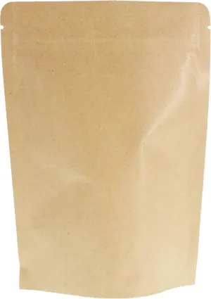 SumDirect Kraft Stand Up Pouches - 50 Pack 5x7 Inch ZipperFood Storage Reusable Bags with Foil Lined for Home or Business (Brown)