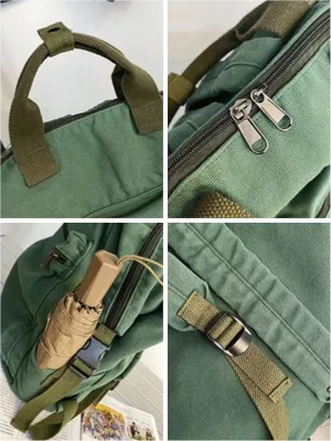 Sumleno Aesthetic Canvas Backpack for Women Men 15.6 Laptop Backpack Vintage College Backpacks Travel Rucksack Casual Daypack (Black,One Size)