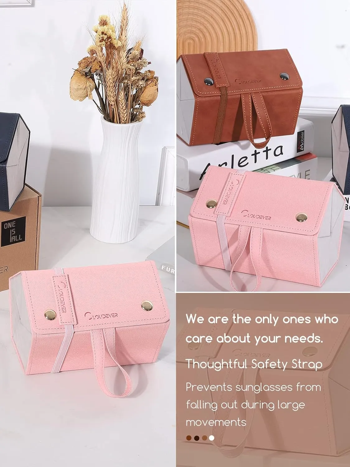 Sunglasses Travel Case Organizer Hangable for Men Women, Eyeglasses Foldable Storage Organizer