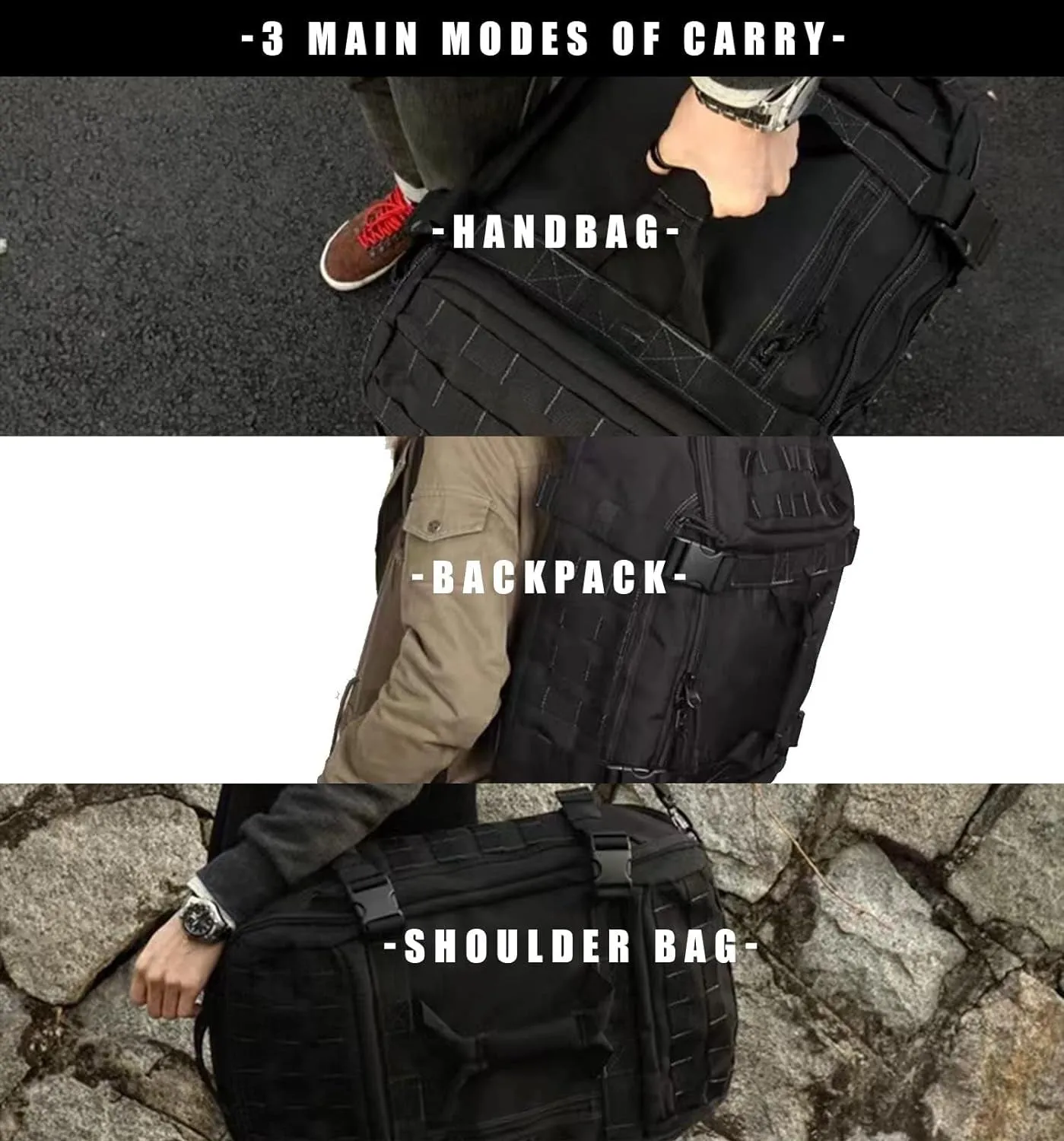 Tactical Duffle Bag Backpack  (Green, 80L)