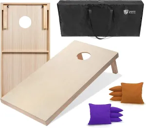 Tailgating Pros 4'x2' & 3'x2' Premium Cornhole Boards w/Carrying Case & Set of 8 All Weather Cornhole Bags