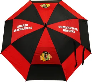 Team Golf NHL 62" Golf Umbrella with Protective Sheath, Double Canopy Wind Protection Design, Auto Open Button