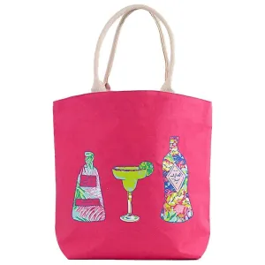 Tequila Sunrise Tropic Tote   Hot Pink/Multi   20x16.75x6.5