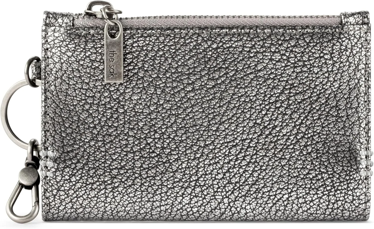 The Sak Encino Card Wallet - Women's Leather Wallet For Everyday - Slim Wallet With Zipper, Credit Card Slots & Coin Holder