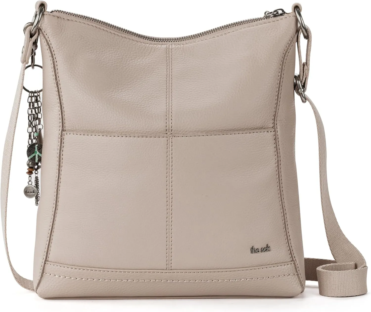 The Sak Lucia Leather Crossbody Purse - Premium Leather Women's Handbag for Everyday & Travel - Cross Body Bag With Zipper
