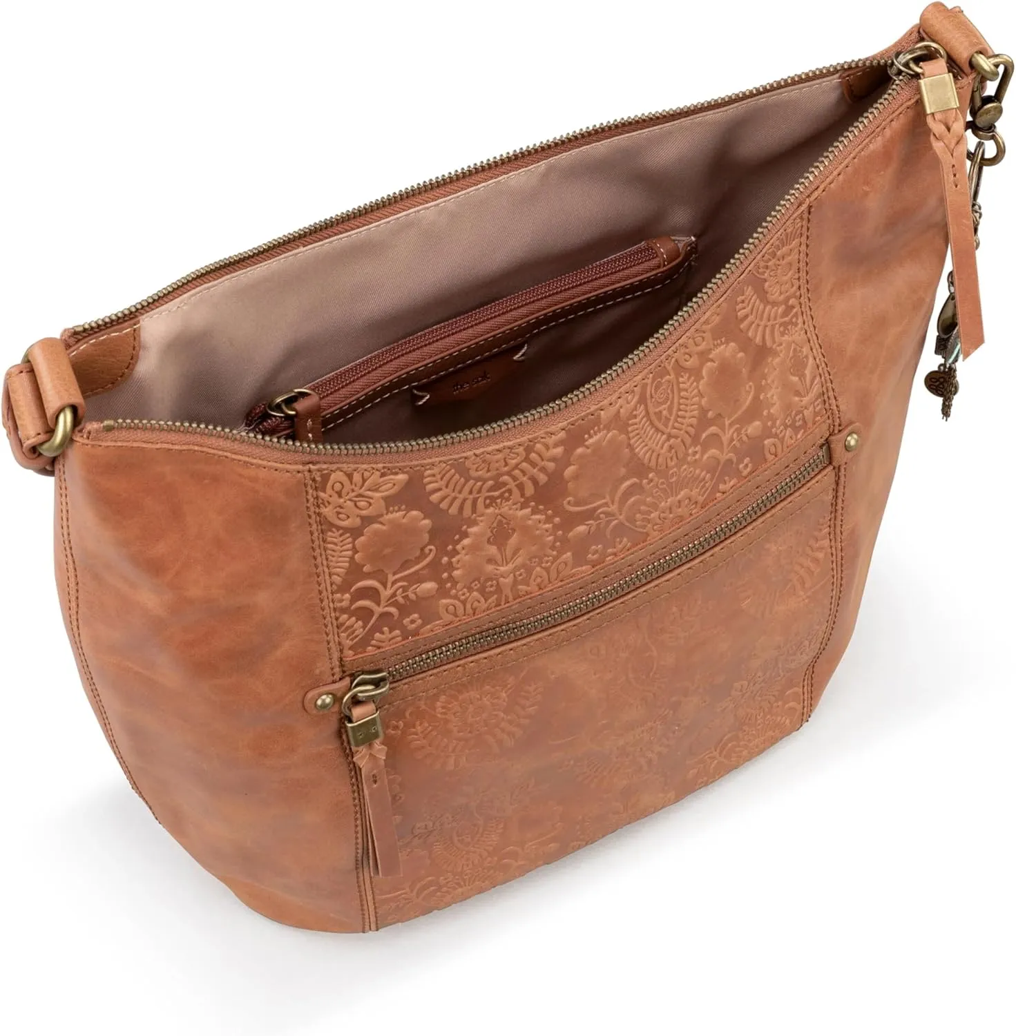 The Sak Sequoia Hobo Bag - Premium Large Leather Women's Handbag for Everyday & Travel - Durable Purse With Zipper Pocket