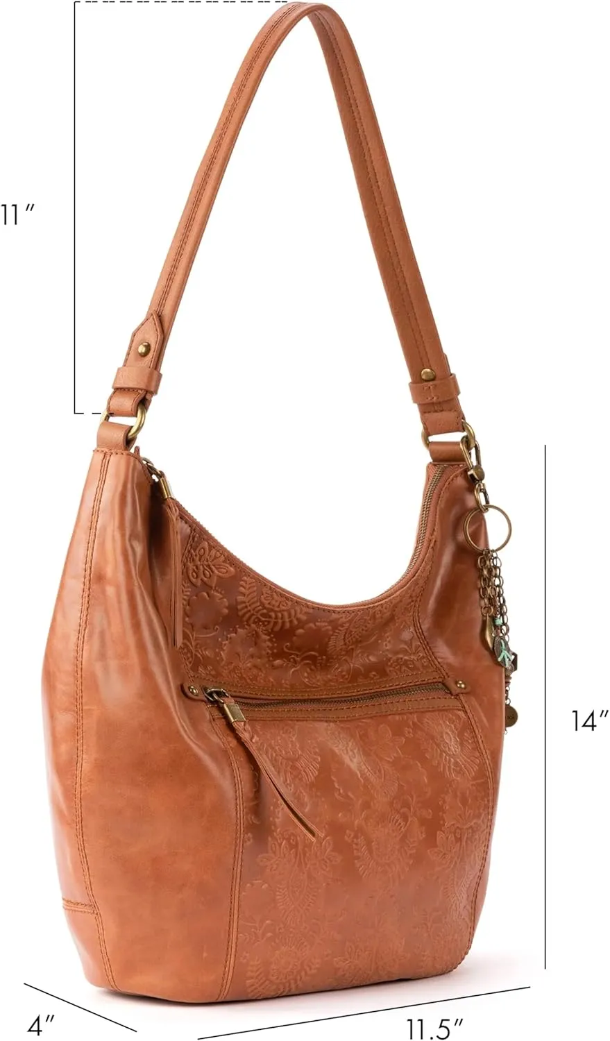 The Sak Sequoia Hobo Bag - Premium Large Leather Women's Handbag for Everyday & Travel - Durable Purse With Zipper Pocket