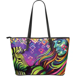 The Zebra - Large Leather Tote Bag