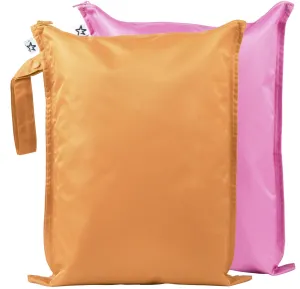 Tiny Twinkle MESS-proof Waterproof Wet Dry Bag | 2 Pack Reusable for Swimsuits, Gym & Baby Clothes | Leakproof Wet Clothes Bag, Beach Travel Essentials (Sweet Treat)