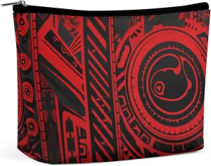 Toiletry Bag for Women Black And Red Cosmetic Bag Portable Capacity Travel Makeup Bags with Zipper Lightweight Cute Beauty Makeup Organizer for Traveling, Accessories, Essentials