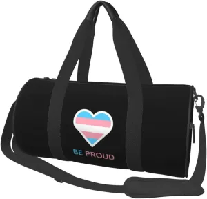 TOROM Transgender Gym Duffel Bag Adult Workout Bag Lightweight Yoga Bag Carryon Gymbag Sport Duffel Bag For Men Women, Black